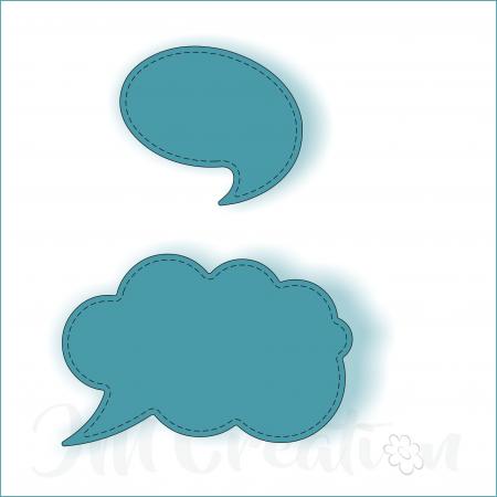 Stanzschablone - Sprechblasenset 2